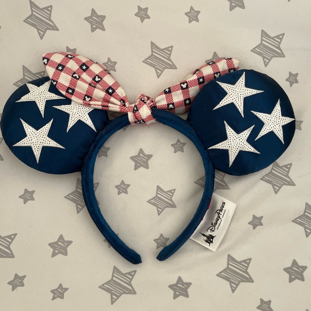 Blue Star Minnie Mouse Ears Headband